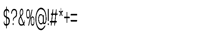 Velion Light Ultra Condensed Font OTHER CHARS