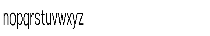 Velion Light Ultra Condensed Font LOWERCASE