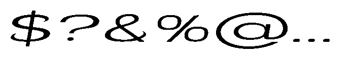 Velion Light Ultra Expanded Oblique Font OTHER CHARS