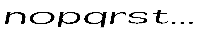 Velion Light Ultra Expanded Oblique Font LOWERCASE