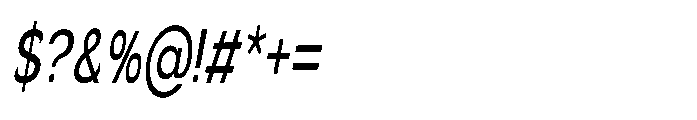 Velion Medium Extra Condensed Oblique Font OTHER CHARS