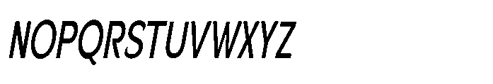 Velion Medium Extra Condensed Oblique Font UPPERCASE