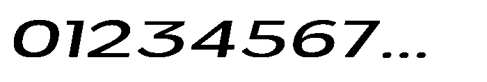 Velion Medium Extra Expanded Oblique Font OTHER CHARS