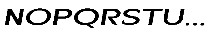 Velion Medium Extra Expanded Oblique Font UPPERCASE