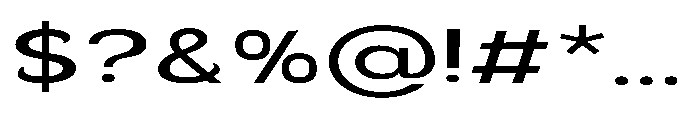 Velion Medium Extra Expanded Font OTHER CHARS