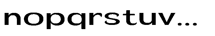 Velion Medium Extra Expanded Font LOWERCASE
