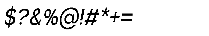 Velion Medium Semi Condensed Oblique Font OTHER CHARS
