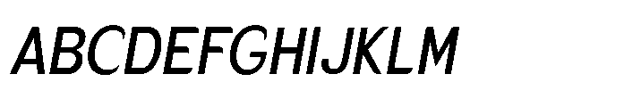 Velion Medium Semi Condensed Oblique Font UPPERCASE