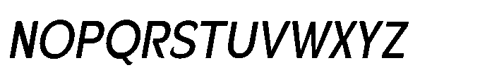 Velion Medium Semi Condensed Oblique Font UPPERCASE