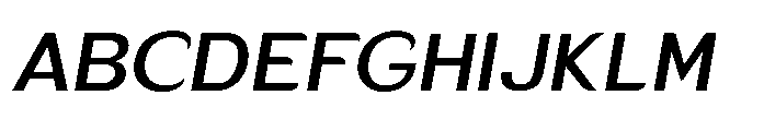 Velion Medium Semi Expanded Oblique Font UPPERCASE