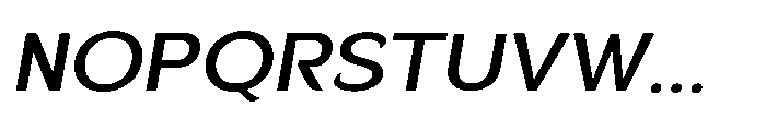 Velion Medium Semi Expanded Oblique Font UPPERCASE