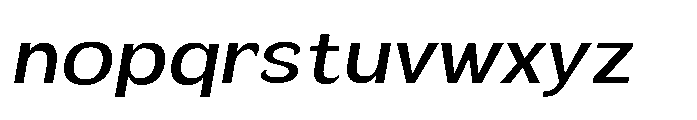 Velion Medium Semi Expanded Oblique Font LOWERCASE
