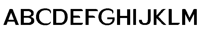 Velion Medium Semi Expanded Font UPPERCASE