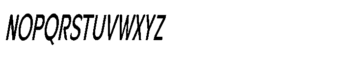 Velion Medium Ultra Condensed Oblique Font UPPERCASE