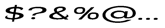 Velion Medium Ultra Expanded Oblique Font OTHER CHARS