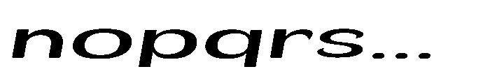 Velion Medium Ultra Expanded Oblique Font LOWERCASE