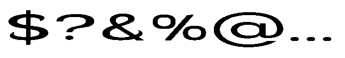 Velion Medium Ultra Expanded Font OTHER CHARS