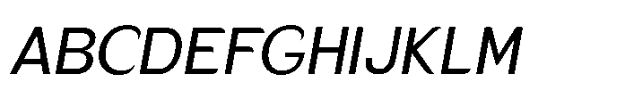 Velion Oblique Font UPPERCASE