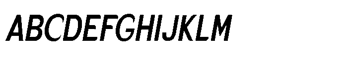 Velion Semi Bold Condensed Oblique Font UPPERCASE