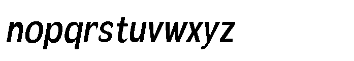 Velion Semi Bold Condensed Oblique Font LOWERCASE