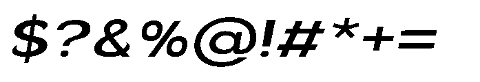 Velion Semi Bold Expanded Oblique Font OTHER CHARS