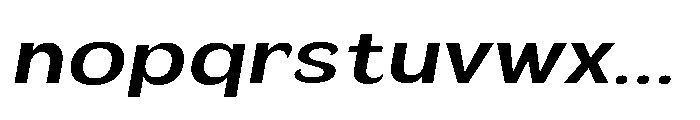 Velion Semi Bold Expanded Oblique Font LOWERCASE