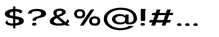 Velion Semi Bold Extra Expanded Font OTHER CHARS