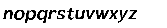 Velion Semi Bold Oblique Font LOWERCASE