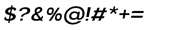 Velion Semi Bold Semi Expanded Oblique Font OTHER CHARS