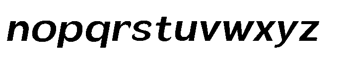 Velion Semi Bold Semi Expanded Oblique Font LOWERCASE