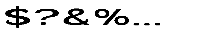 Velion Semi Bold Ultra Expanded Font OTHER CHARS