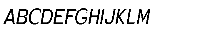 Velion Semi Condensed Oblique Font UPPERCASE
