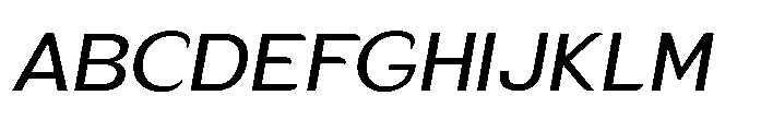 Velion Semi Expanded Oblique Font UPPERCASE