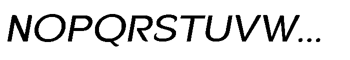 Velion Semi Expanded Oblique Font UPPERCASE