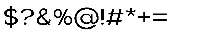 Velion Semi Expanded Font OTHER CHARS