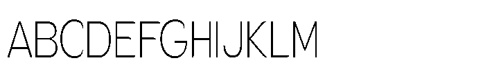 Velion Thin Condensed Font UPPERCASE