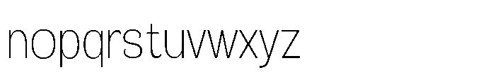 Velion Thin Condensed Font LOWERCASE