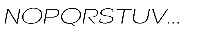 Velion Thin Expanded Oblique Font UPPERCASE
