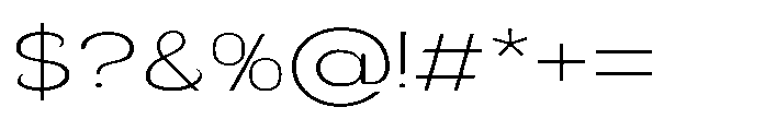 Velion Thin Expanded Font OTHER CHARS