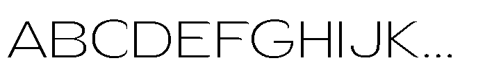 Velion Thin Expanded Font UPPERCASE