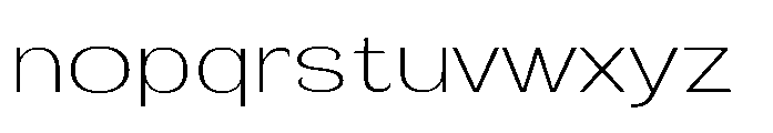 Velion Thin Expanded Font LOWERCASE