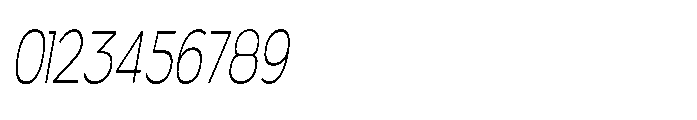 Velion Thin Extra Condensed Oblique Font OTHER CHARS