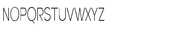 Velion Thin Extra Condensed Font UPPERCASE