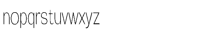 Velion Thin Extra Condensed Font LOWERCASE
