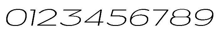 Velion Thin Extra Expanded Oblique Font OTHER CHARS