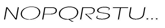 Velion Thin Extra Expanded Oblique Font UPPERCASE