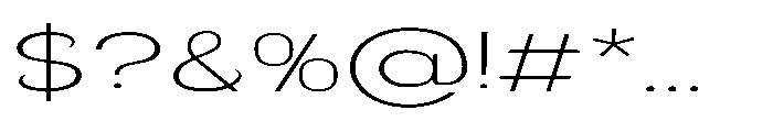 Velion Thin Extra Expanded Font OTHER CHARS