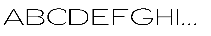 Velion Thin Extra Expanded Font UPPERCASE