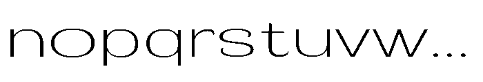 Velion Thin Extra Expanded Font LOWERCASE