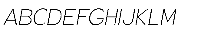 Velion Thin Oblique Font UPPERCASE